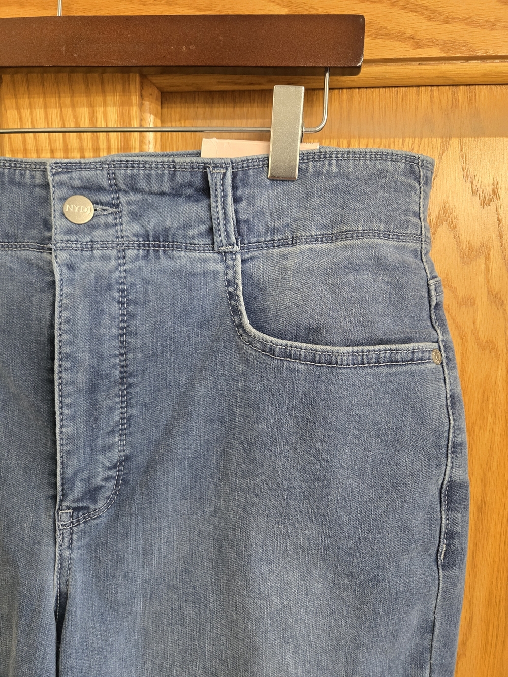 NYDJ Wide Leg Blue Denim Jeans - Picture 3 of 6